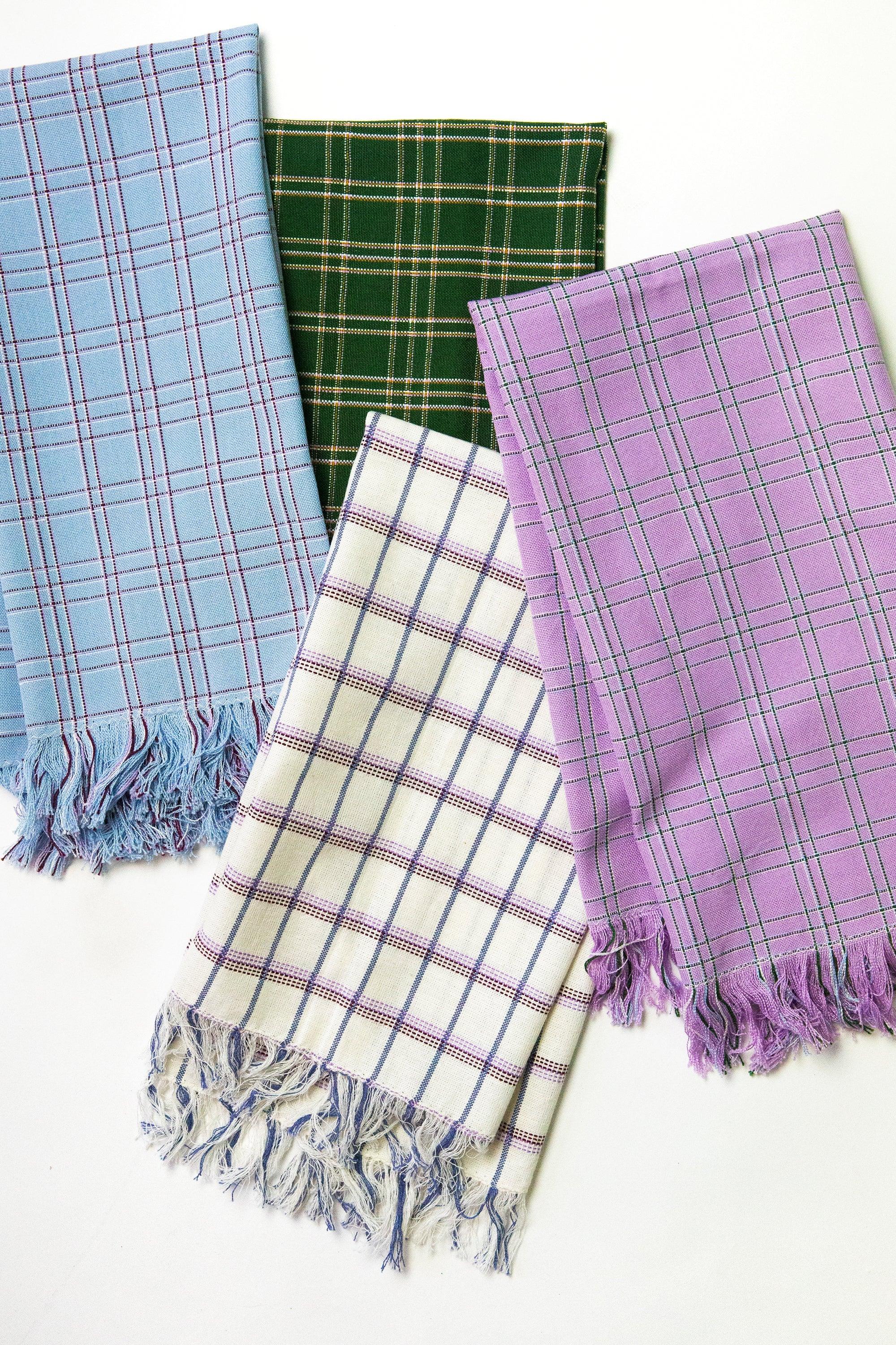 Chiapas Plaid Forest Green Kitchen Towel Archive New York