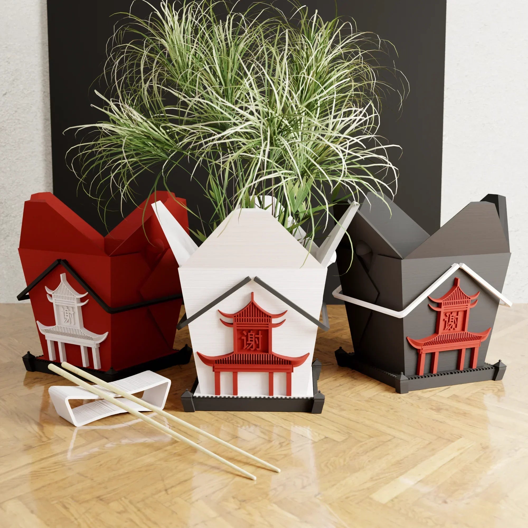 Chinese Takeout Planter, lifestyle image - House Of Avana