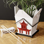 Chinese Takeout Planter, angled view - House Of Avana