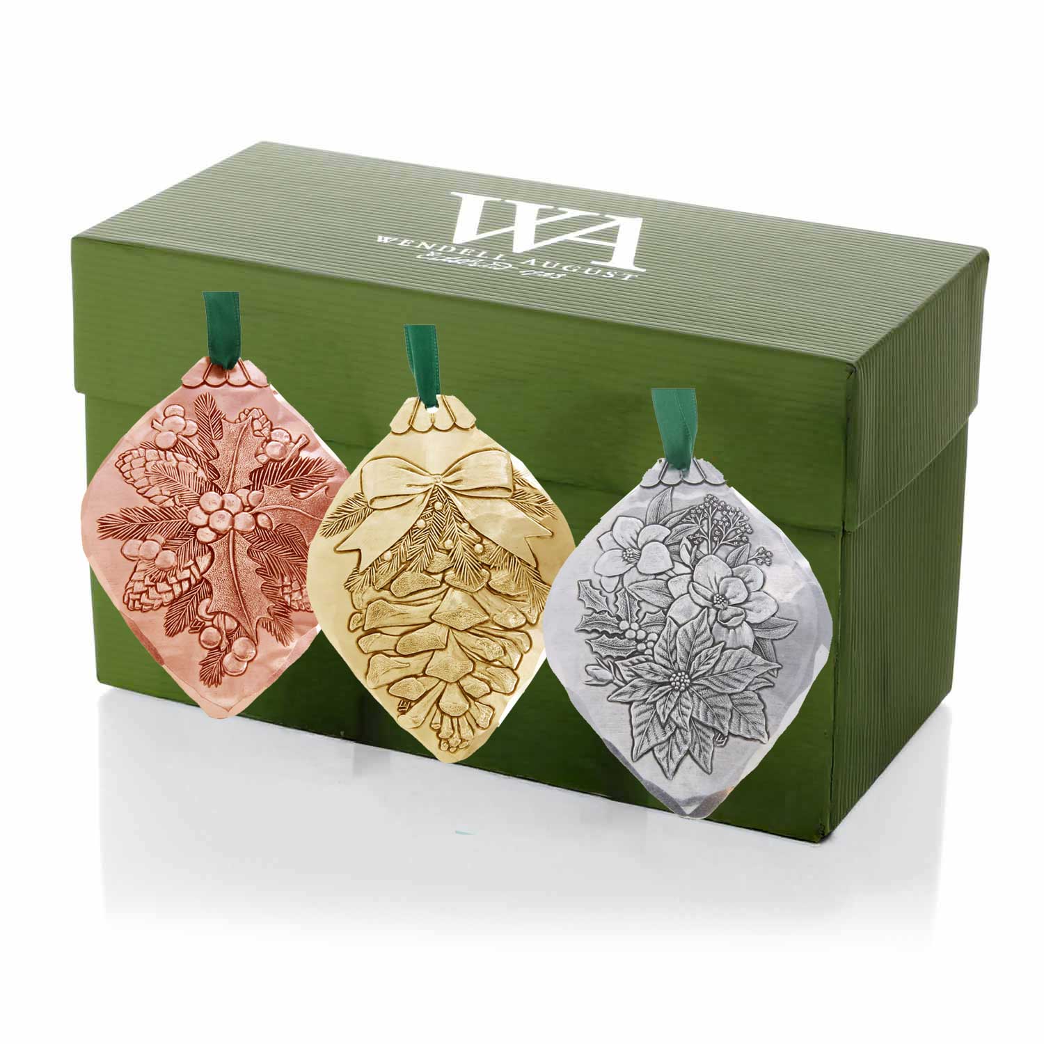 Christmas Botanicals Ornament Set- Mixed Metal