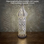 Christmas Decoration Led Illuminated Wind Lantern Iron Art Ornament, New Moroccan White Iron Hollow... - House Of Avana [[SKU:HOA-SCU-192]]