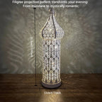 Christmas Decoration Led Illuminated Wind Lantern Iron Art Ornament, New Moroccan White Iron Hollow... - House Of Avana [[SKU:HOA-SCU-192]]