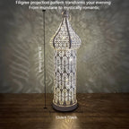 Christmas Decoration Led Illuminated Wind Lantern Iron Art Ornament, New Moroccan White Iron Hollow... - House Of Avana