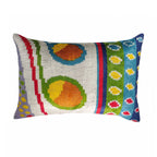 Circus Silk Velvet Ikat Throw Pillow Cover X 24, front view - House Of Avana