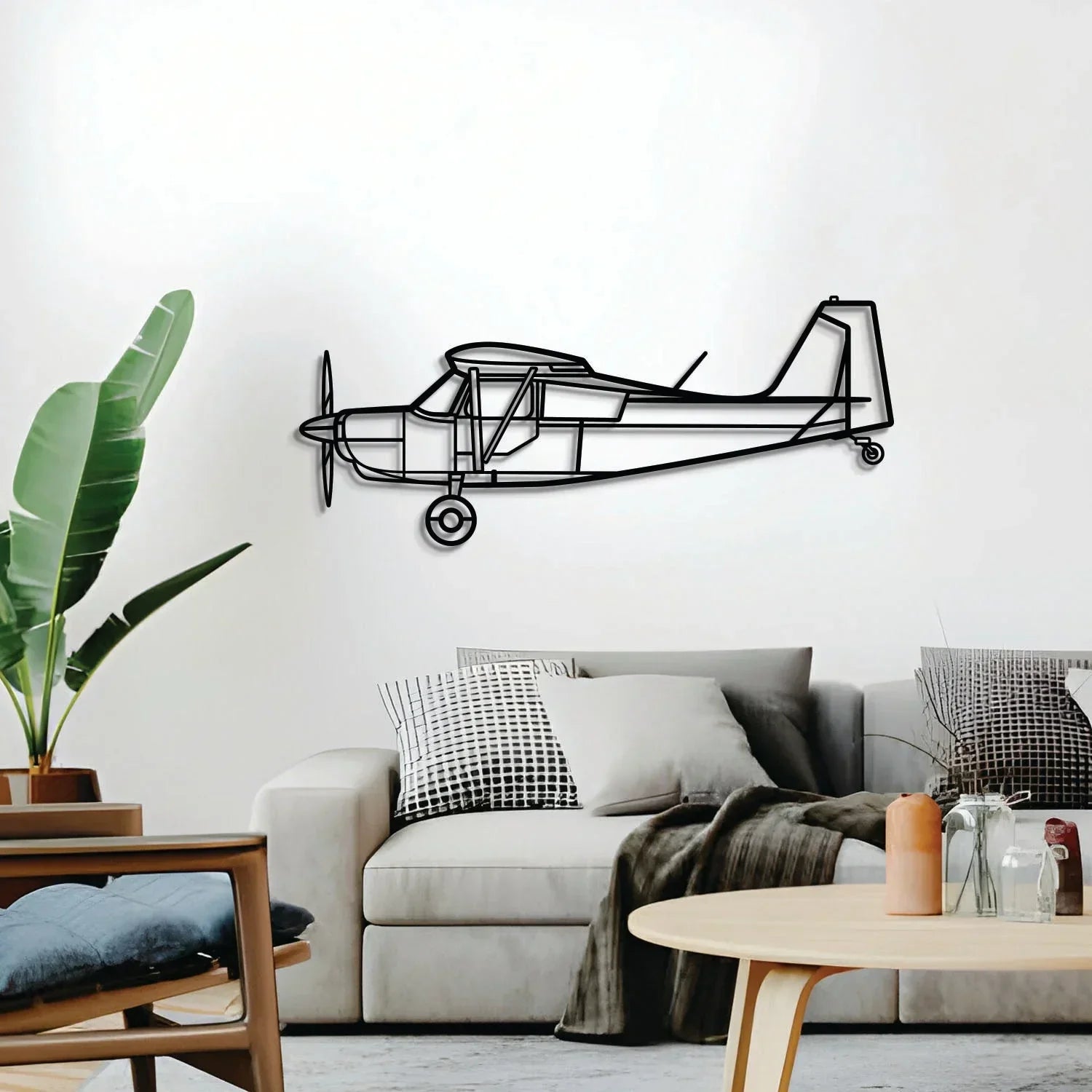 Citabria Explorer Metal Aircraft Wall Art - Ncp0536, back view - House Of Avana