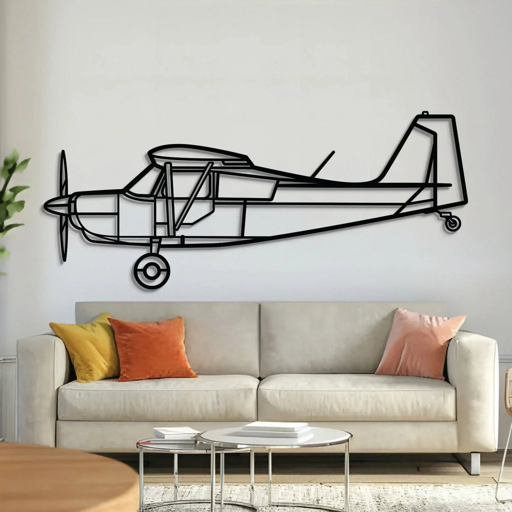 Citabria Explorer Metal Aircraft Wall Art - Ncp0536, front view - House Of Avana