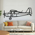Citabria Explorer Metal Aircraft Wall Art - Ncp0536, front view - House Of Avana