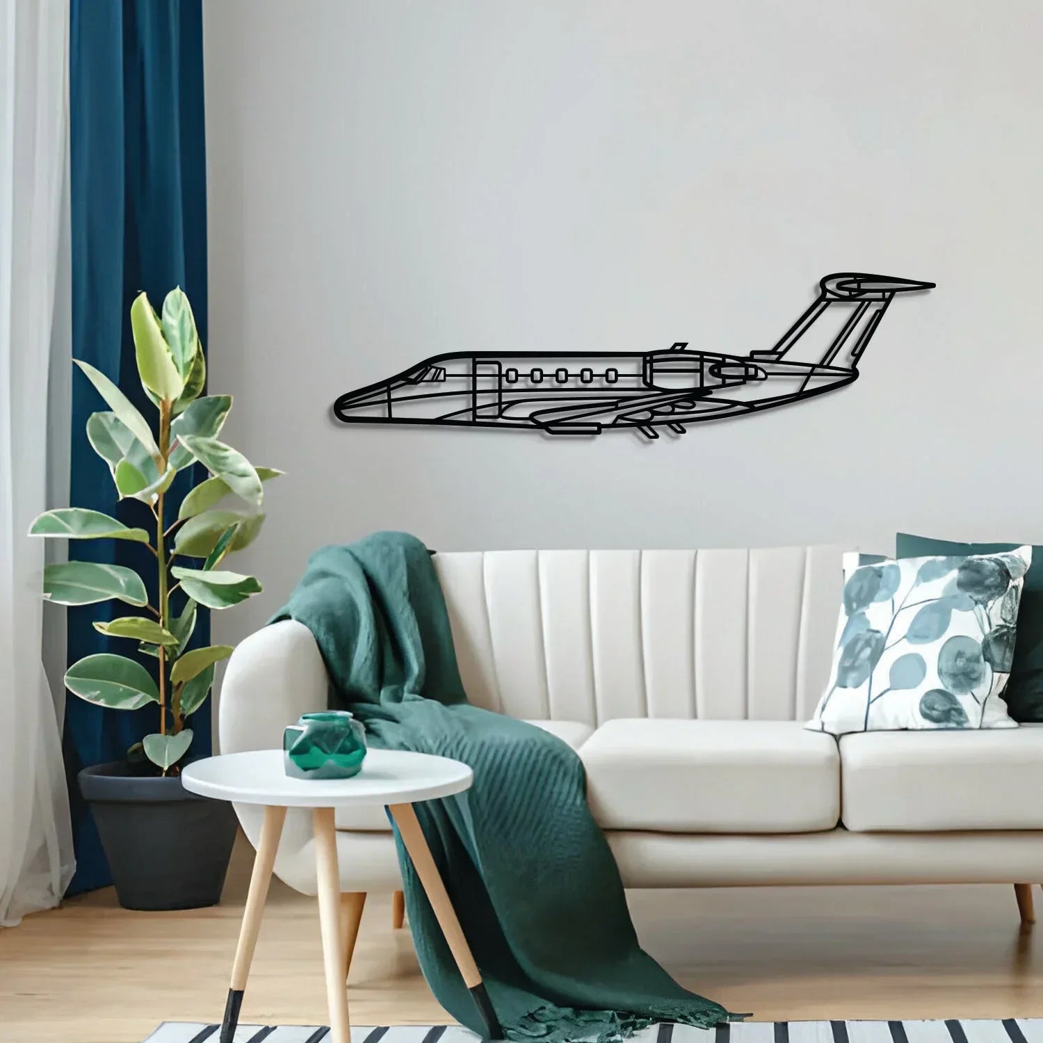 Citation Metal Aircraft Wall Art - Ncp0537, back view - House Of Avana