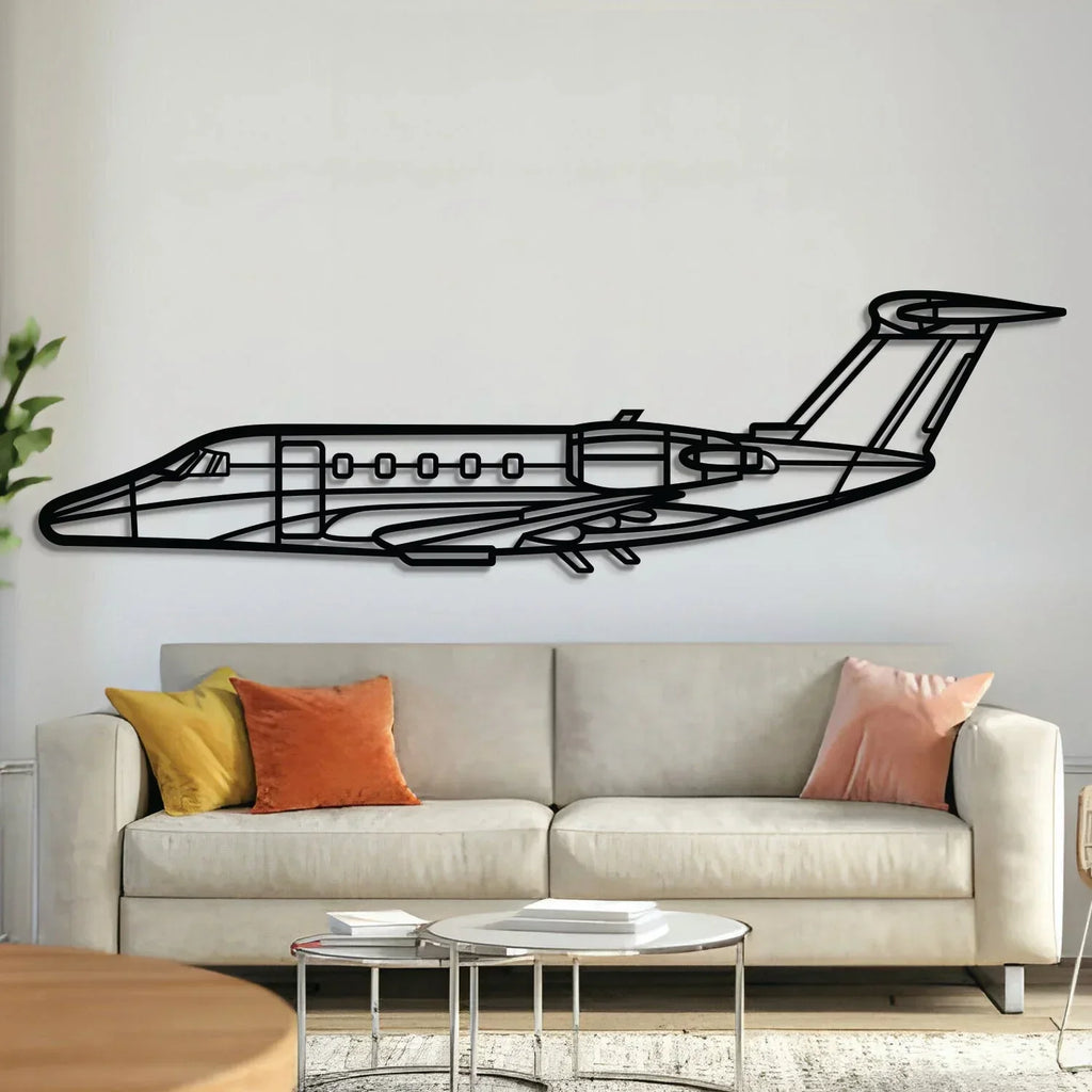 Citation Metal Aircraft Wall Art - Ncp0537, front view - House Of Avana