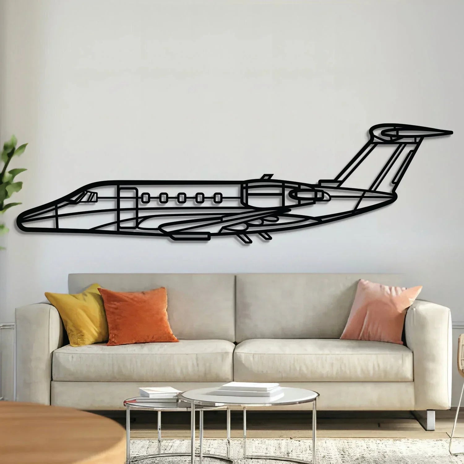 Citation Metal Aircraft Wall Art - Ncp0537, front view - House Of Avana