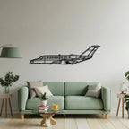 Citation Cj3+ Metal Aircraft Wall Art - Ncp0538, side view - House Of Avana