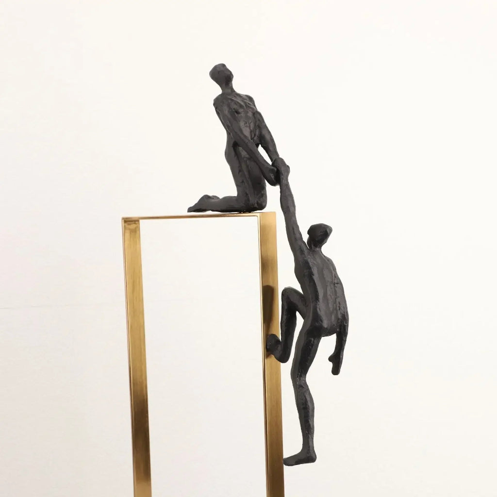 Retro Figure Ornament - Simple Metal Frame Gold | Mixed (Metal and) Figure Sculpture | product view 19 | Abstract home decor | House of Avana