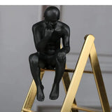 Thinker on a Ladder Character Statue