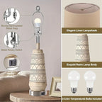 Set of 2 Farmhouse Table Lamps with Touch Control - House Of Avana