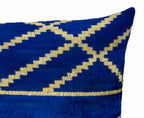 Coastal Silk Velvet Ikat Pillow Cover, 16 x 24