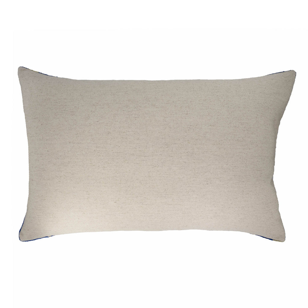 Coastal Silk Velvet Ikat Pillow Cover, 16 x 24