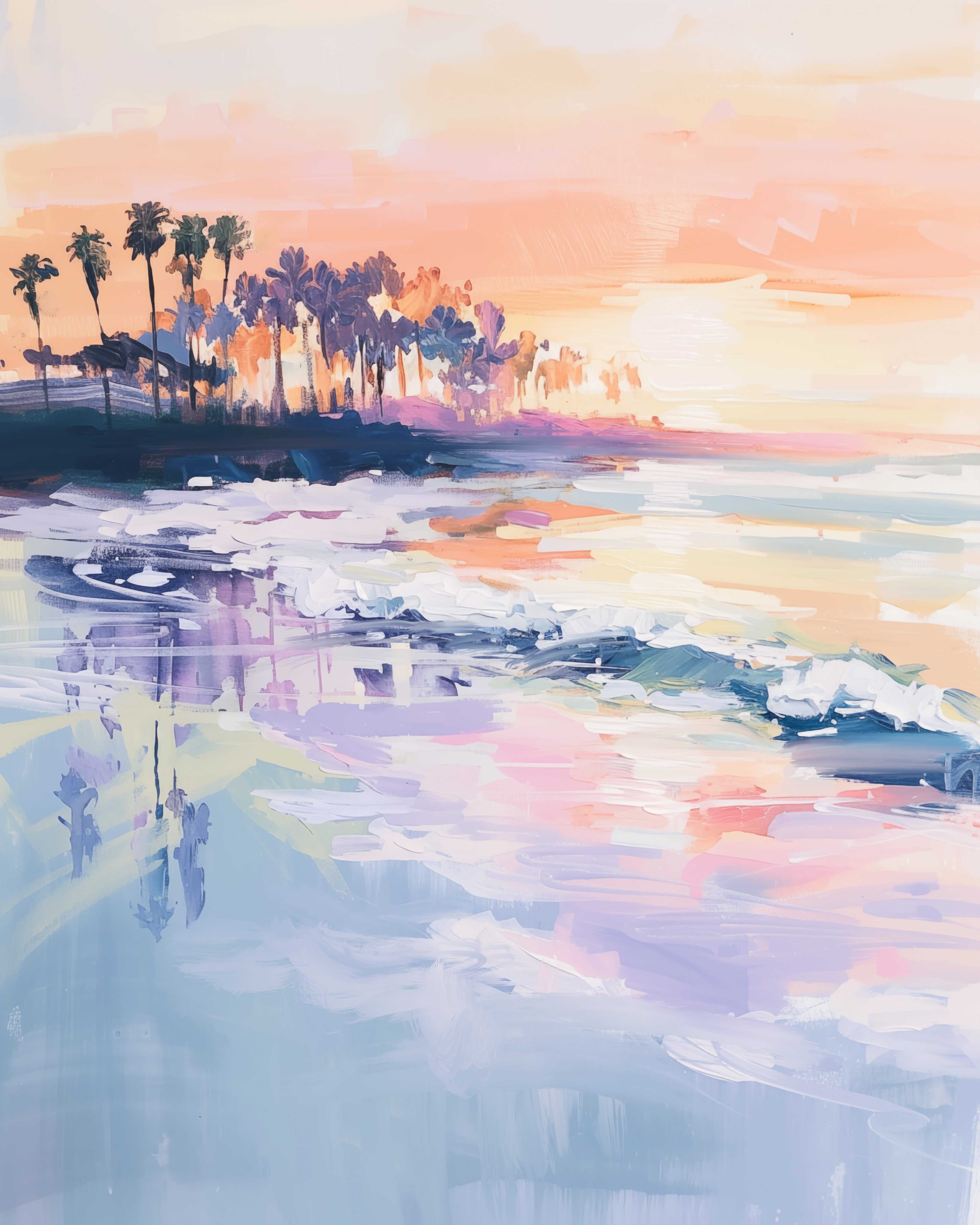 Coastline Art Print – Serene & Coastal Wall Decor