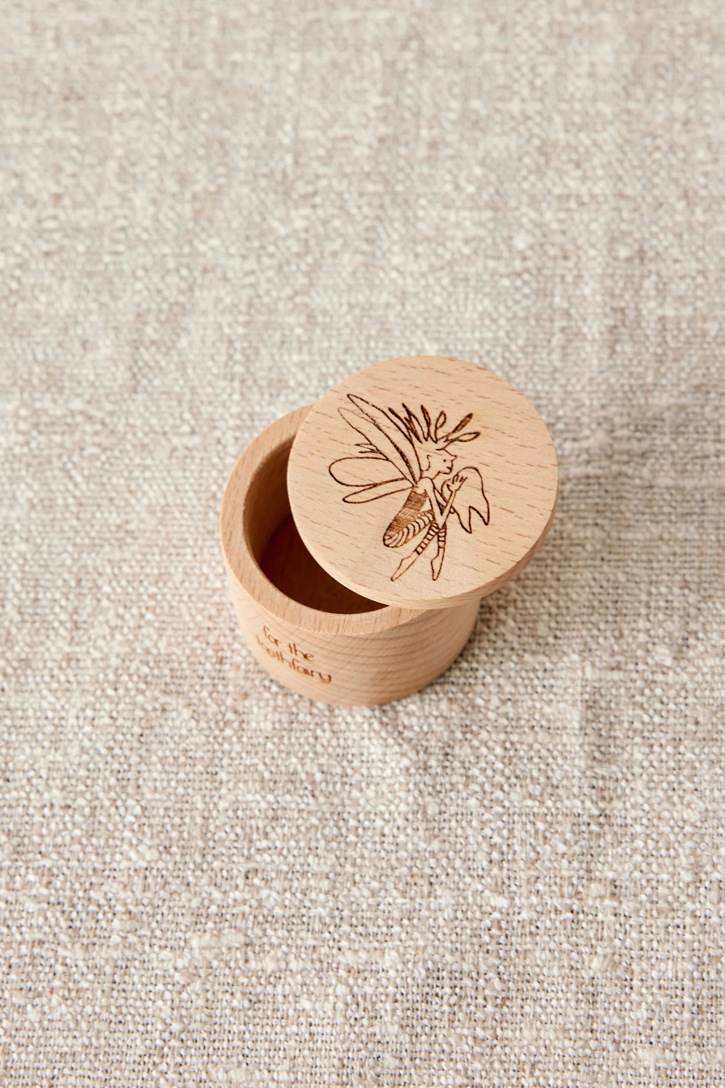 Etched Wooden Tooth Fairy Pot Kanju Interiors