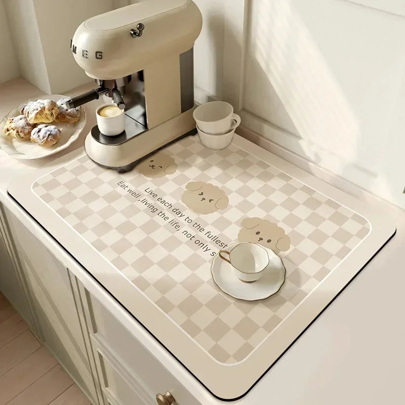 Coffee Mat - Super Absorbent Rubber