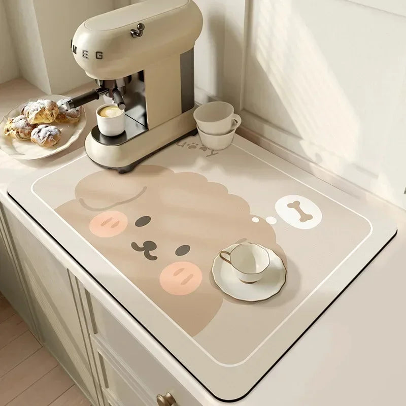 Coffee Mat - Super Absorbent Rubber