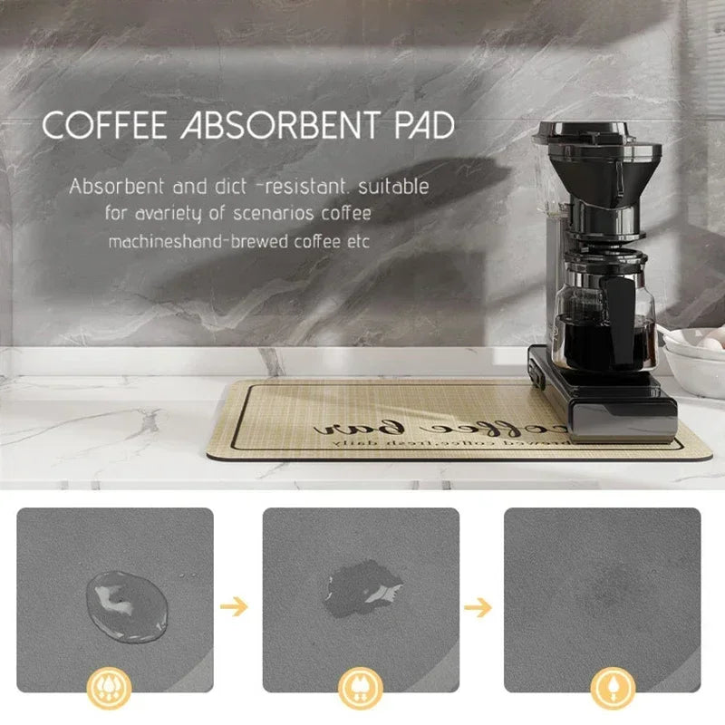 Coffee Mat - Super Absorbent Rubber