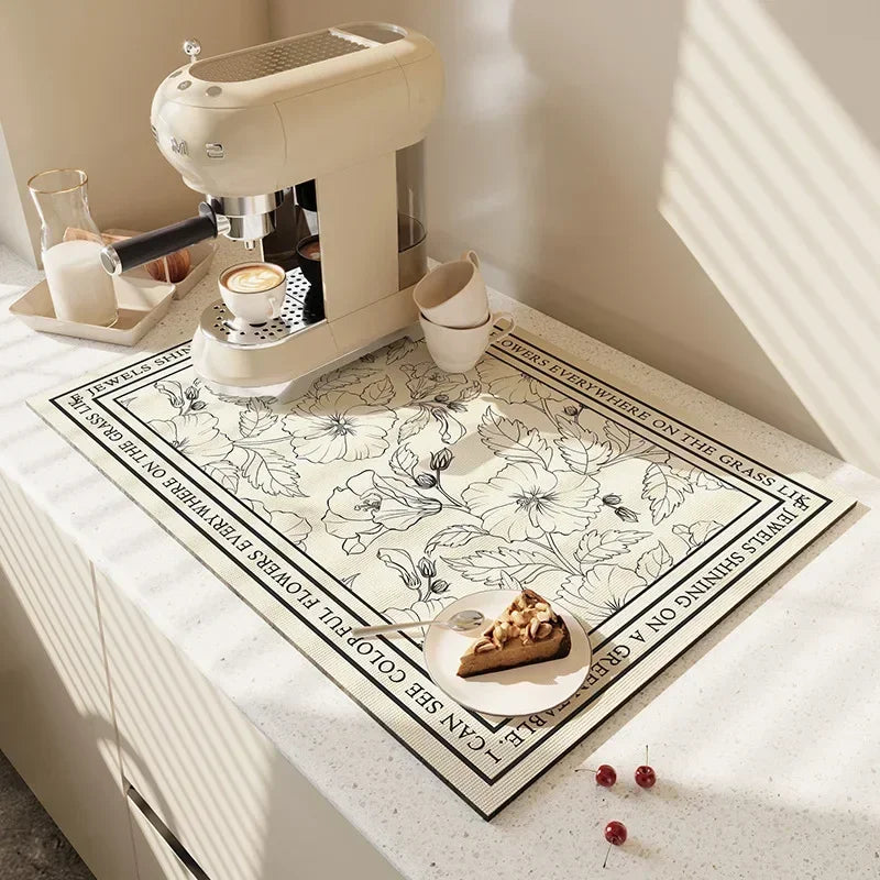 Coffee Mat - Super Absorbent Rubber