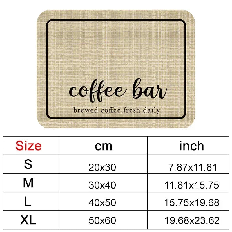 Coffee Mat - Super Absorbent Rubber