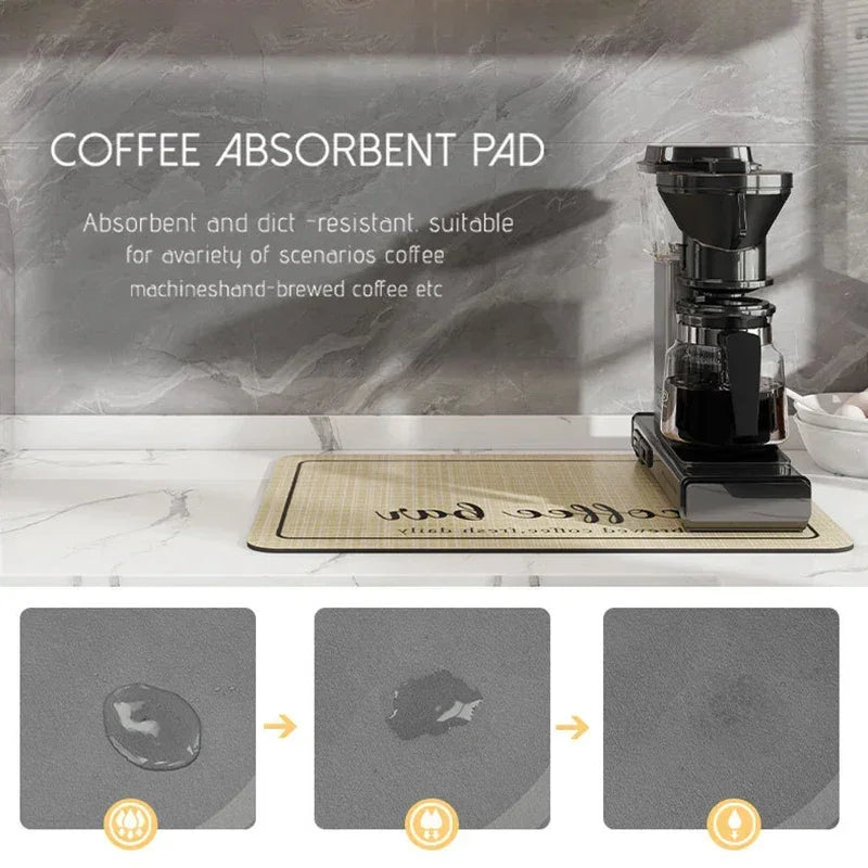 Coffee Mat - Super Absorbent Rubber