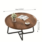 Luxury Round Coffee Table Set | Modern Minimalist Design for Living Room, Balcony & Bay Window | Space-Saving Modular Storage & Casual Coffee Table for Small Spaces House Of Avana