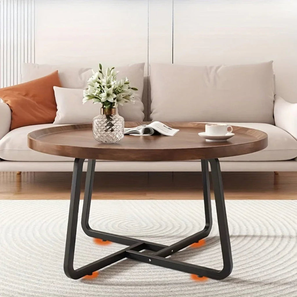 Luxury Round Coffee Table Set | Modern Minimalist Design for Living Room, Balcony & Bay Window | Space-Saving Modular Storage & Casual Coffee Table for Small Spaces House Of Avana [[SKU:HOA-COF-010]]