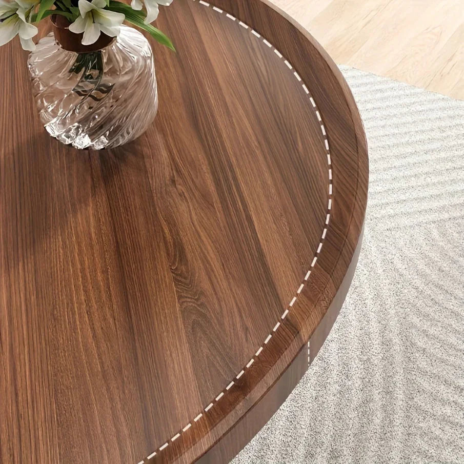 Luxury Round Coffee Table Set | Modern Minimalist Design for Living Room, Balcony & Bay Window | Space-Saving Modular Storage & Casual Coffee Table for Small Spaces House Of Avana [[SKU:HOA-COF-010]]