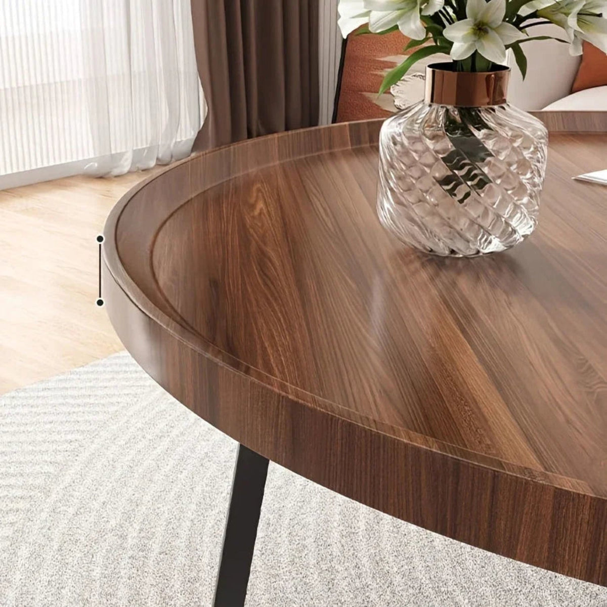 Luxury Round Coffee Table Set | Modern Minimalist Design for Living Room, Balcony & Bay Window | Space-Saving Modular Storage & Casual Coffee Table for Small Spaces House Of Avana [[SKU:HOA-COF-010]]