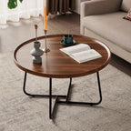 Luxury Round Coffee Table Set | Modern Minimalist Design for Living Room, Balcony & Bay Window | Space-Saving Modular Storage & Casual Coffee Table for Small Spaces House Of Avana [[SKU:HOA-COF-010]]