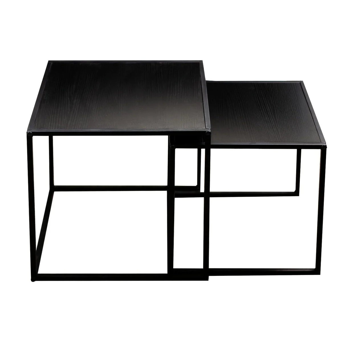 [2pcs Nordic Iron Art Tables] 2pcs Set, Minimalist Modern Nordic Iron Art Square Coffee Table and Side Tables for Living Room or Bedroom House Of Avana [[SKU:HOA-COF-012]]