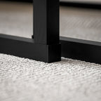Coffee Tables Nesting Table Set of Side Table W/ Metal Frame for Living Room Bedroom Black & Brown - House Of Avana