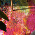 Colorful Area Rug Canvas Artful Design - Multicolor, top view - House Of Avana