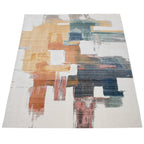 Colorful Area Rug Modern Art 3d Effect Cream, Blue, Yellow - House Of Avana