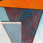 Colorful Area Rug Smaragd Modern Geometric Shapes, detail shot - House Of Avana