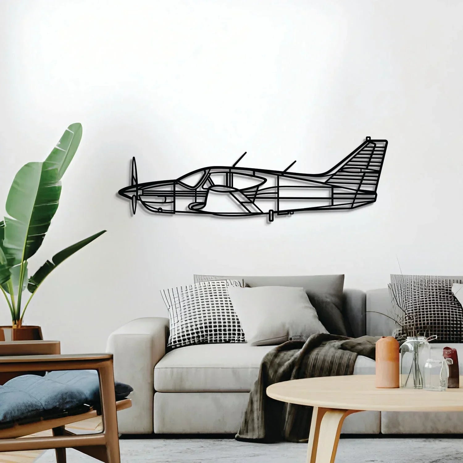 Commander 114a Metal Aircraft Wall Art - Ncp0541, back view - House Of Avana