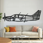 Commander 114a Metal Aircraft Wall Art - Ncp0541, front view - House Of Avana