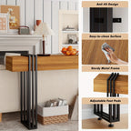 63-inch Long Console Table, Industrial Style Sofa Table, Entrance Hall Corridor Table Decoration, Living... - House Of Avana