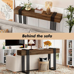 63-inch Long Console Table, Industrial Style Sofa Table, Entrance Hall Corridor Table Decoration, Living... - House Of Avana