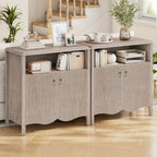 Gray, Console Table with Storage And Adjustable Shelves, Farmhouse Console Table with Storage, Sofa Table Behind The Sofa, Suitable for Entryway, Foyer, Hallway House Of Avana [[SKU:HOA-CON-006]]