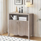 Gray, Console Table with Storage And Adjustable Shelves, Farmhouse Console Table with Storage, Sofa Table Behind The Sofa, Suitable for Entryway, Foyer, Hallway House Of Avana