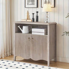 Gray, Console Table with Storage And Adjustable Shelves, Farmhouse Console Table with Storage, Sofa Table Behind The Sofa, Suitable for Entryway, Foyer, Hallway House Of Avana [[SKU:HOA-CON-006]]