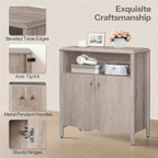 Gray, Console Table with Storage And Adjustable Shelves, Farmhouse Console Table with Storage, Sofa Table Behind The Sofa, Suitable for Entryway, Foyer, Hallway House Of Avana [[SKU:HOA-CON-006]]
