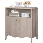 Gray, Console Table with Storage And Adjustable Shelves, Farmhouse Console Table with Storage, Sofa Table Behind The Sofa, Suitable for Entryway, Foyer, Hallway House Of Avana
