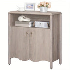 Gray, Console Table with Storage And Adjustable Shelves, Farmhouse Console Table with Storage, Sofa Table Behind The Sofa, Suitable for Entryway, Foyer, Hallway House Of Avana [[SKU:HOA-CON-006]]