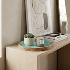House of Avana Blue Round Mango Wood Platter