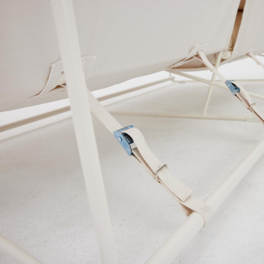 Garden Chair, Single Garden Chair, Aluminium Frame, White Cushions House Of Avana